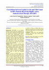 Research paper thumbnail of Correlation between Leptin Levels and CD4 Count in HIV Patients Receiving Highly Active Antiretroviral Therapy (HAART)