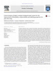 Research paper thumbnail of Critical analysis of algino-carbopol multiparticulate system for the improvement of flowability, compressibility and tableting properties of a poor flow drug