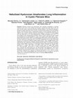 Research paper thumbnail of Nebulized Hyaluronan Ameliorates lung inflammation in cystic fibrosis mice