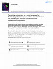 Research paper thumbnail of Targeting autophagy as a novel strategy for facilitating the therapeutic action of potentiators on ΔF508 cystic fibrosis transmembrane conductance regulator