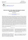 Research paper thumbnail of Historical context of the origins of the biological-ecological approach to plant protection