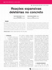 Research paper thumbnail of Reações expansivas deletérias no concreto