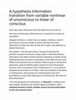 Research paper thumbnail of A hypothesis information transition from variable nonlinear of unconscious to linear of conscious