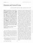 Research paper thumbnail of Vol. 47, Special Issue III, 51–67 Dementia and Assisted Living