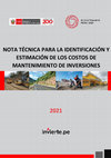 Research paper thumbnail of Nota Tecnica de Mantenimiento 2021