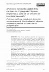 Research paper thumbnail of ¿Podemos mejorar la calidad de la escritura en el posgrado? Algunas respuestas a partir de un proceso de investigación-acción