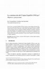 Research paper thumbnail of La construcción del Corpus EspaDA-UNCuyo. Objetivos y proyecciones