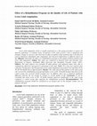 Research paper thumbnail of Effect of a Rehabilitation Program on the Quality of Life of Patients with Lower Limb Amputation