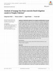 Research paper thumbnail of Analysis of seepage loss from concrete lined irrigation canals in Punjab, Pakistan †