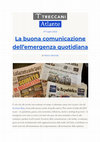 Research paper thumbnail of LA BUONA COMUNICAZIONE DELL’EMERGENZA QUOTIDIANA