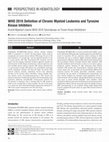 Research paper thumbnail of Who 2016 Definition of Chronic Myeloid Leukemia and Tyrosine Kinase Inhibitors