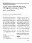 Research paper thumbnail of Soil carbon dynamics as influenced by tillage and crop residue management in loamy sand and sandy loam soils under smallholder farmers’ conditions in Malawi