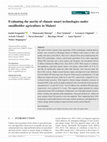 Research paper thumbnail of Evaluating the merits of climate smart technologies under smallholder agriculture in Malawi