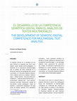 Research paper thumbnail of El desarrollo de la competencia semiótica-digital para el análisis de textos multimodales