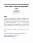 Research paper thumbnail of Public road transport system and the spread of communicable diseases: Perspectives of operators and passengers in Accra, Ghana