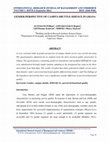 Research paper thumbnail of Gender Perspective of Campus Shuttle Service in Ghana