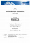 Research paper thumbnail of Nanomechanics of Li-ion battery materials