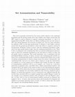 Research paper thumbnail of Set Axiomatization and Numerability