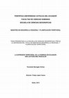 Research paper thumbnail of La expresión territorial de la pobreza en Ecuador : una lectura multiescalar