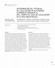 Research paper thumbnail of Determinación del potencial de localización de actividades económicas mediante el MPL-Completo: Caso de localización de plantas industriales