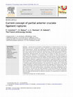 Research paper thumbnail of Current concept of partial anterior cruciate ligament ruptures