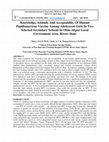 Research paper thumbnail of Knowledge, Attitude And Acceptability Of Human Papillomavirus Vaccine Among Adolescent Girls In Two Selected Secondary Schools In Obio-Akpor Local Government Area, Rivers State