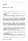 Research paper thumbnail of Provincia és Európa