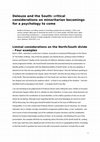 Research paper thumbnail of Deleuze and the South: critical considerations on minoritarian becomings for a psychology to come