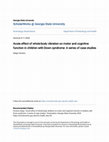 Research paper thumbnail of Acute effect of whole-body vibration on motor and cognitive function in children with Down syndrome: A series of case studies