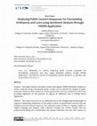 Research paper thumbnail of Analyzing Public Concern Responsesfor Formulating Ordinances and Lawsusing Sentiment Analysis through VADER Application