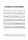 Research paper thumbnail of Metaknowledge polar-questions as dialogic triggers for Topic-Comment constructions (in Voghera ed. From Speaking to Grammar)