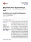 Research paper thumbnail of Nutritional Quality of Olives and Olive oil Produced in the Serra Da Mantiqueira from Brazil