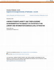 Research paper thumbnail of Linking Students Anxiety and Their Academic Achievements in the Subject of Statistics at MS Library and Information Sciences Level in Pakistan