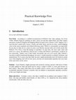 Research paper thumbnail of Practical Knowledge First