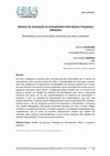 Research paper thumbnail of Modelo De Avaliação De Desempenho Para Micro e Pequenas Empresas