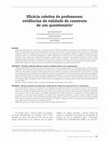 Research paper thumbnail of Eficácia coletiva de professores: Evidências de validade de construto de um instrumento de avaliação