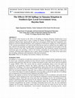 Research paper thumbnail of The Effects Of Oil Spillage in Opuama Kingdom in Southern Ijaw Local Government Area, Bayelsa State