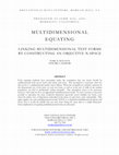 Research paper thumbnail of Mul T Idimensional Equ a Ting Linking Multidimensional Test Forms by Constructing an Objective N-Space