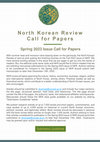 Research paper thumbnail of North Korean Review Call for Papers SPRING 2023