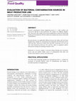 Research paper thumbnail of Evaluation of Bacterial Contamination Sources in Meat Production Line