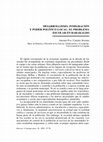 Research paper thumbnail of Desarrollismo, inmigración y poder político local: el problema escolar en Barakaldo