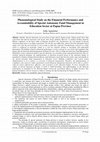 Research paper thumbnail of Phenomelogical Study on the Financial Performance and Accountability of Special Autonomy Fund Management in Education Sector at Papua Province