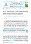 Research paper thumbnail of Effect of phytohormone on shoot generation potentiality in rucola