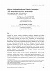 Research paper thumbnail of Hayatı Anlamlandıran Temel Kurumlar: Aile Sistemleri Teorisi Temelinde Niceliksel Bir Araştırma Basic Institutions to Make Meaningful Of Life: A Quantitative Study Based Upon the Theory of Family Systems