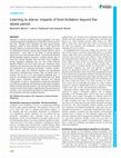 Research paper thumbnail of Learning to starve: impacts of food limitation beyond the stress period