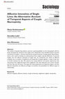 Research paper thumbnail of Affective Intensities of Single Lives: An Alternative Account of Temporal Aspects of Couple Normativity