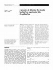 Research paper thumbnail of A procedure to determine the viscosity function from experimental data of capillary flow