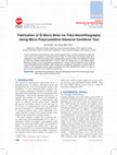 Research paper thumbnail of Fabrication of Si Micro Mold via Tribo-Nanolithography Using Micro Polycrystalline Diamond Cantilever Tool