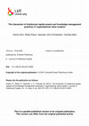 Research paper thumbnail of The interaction of intellectual capital assets and knowledge management practices in organizational value creation