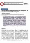 Research paper thumbnail of Gender differences in perceptions and experiences of sexual harassment in the workplace